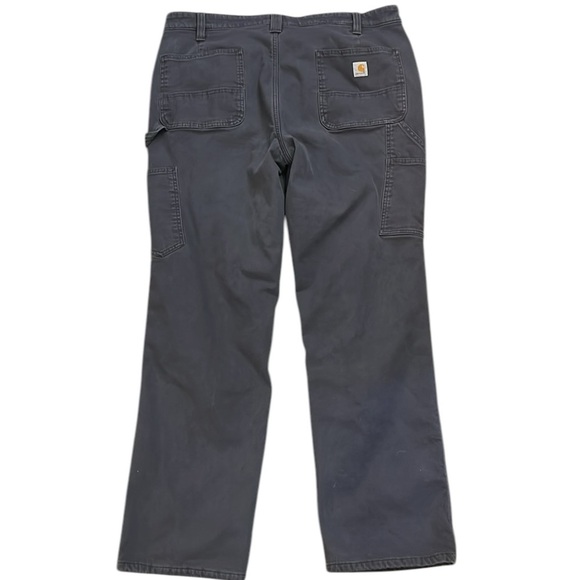 Carhartt Original Fit Fleece-Lined Canvas Work Pants Gray 8-Pocket Loop 16R - Picture 6 of 11